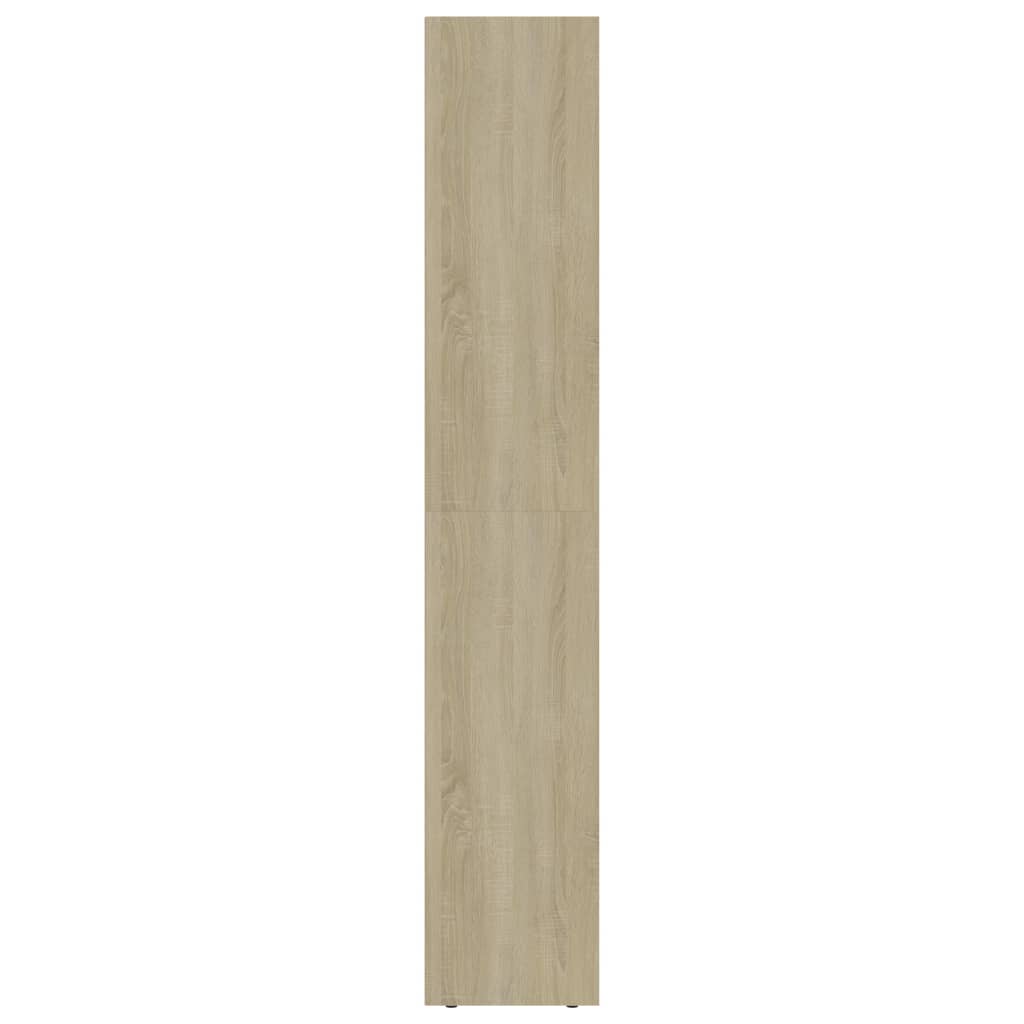 vidaXL Boekenkast 36x30x171 cm bewerkt hout wit en sonoma eikenkleurig