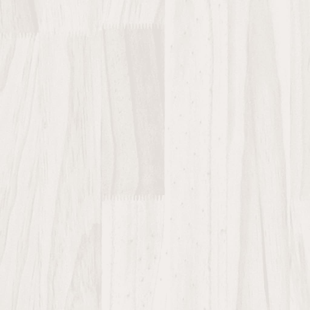 vidaXL Plantenbakken 2 st 31x31x70 cm massief grenenhout wit