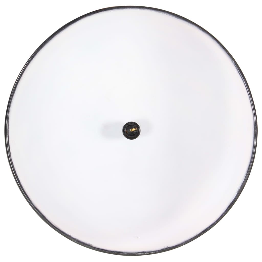 vidaXL Hanglamp industrieel rond 25 W E27 50 cm mangohout zwart