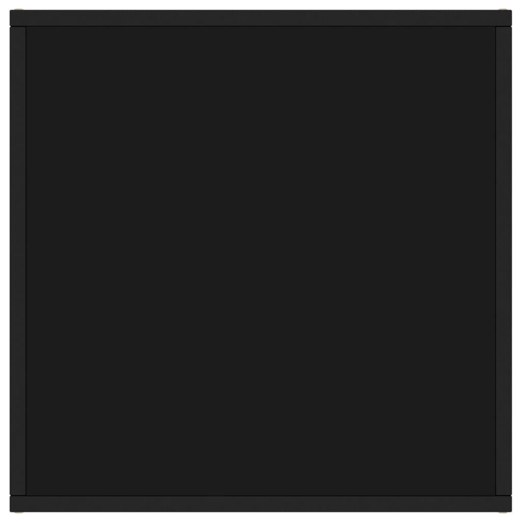 vidaXL Salontafel met zwart glas 60x60x35 cm zwart