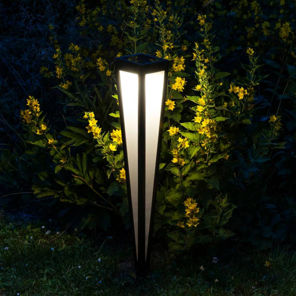 HI Tuinlamp met grondpin solar LED 75 cm zwart