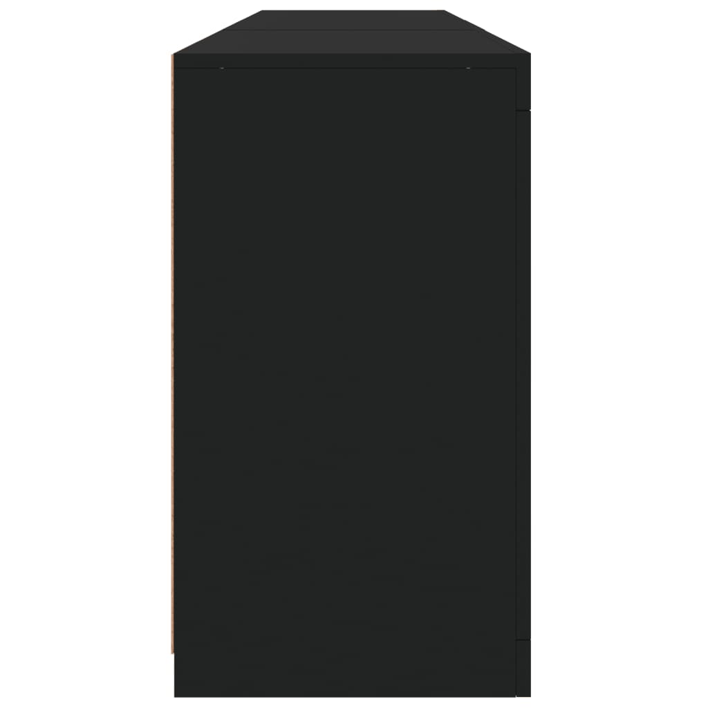 vidaXL Dressoir met LED-verlichting 181,5x37x67 cm zwart