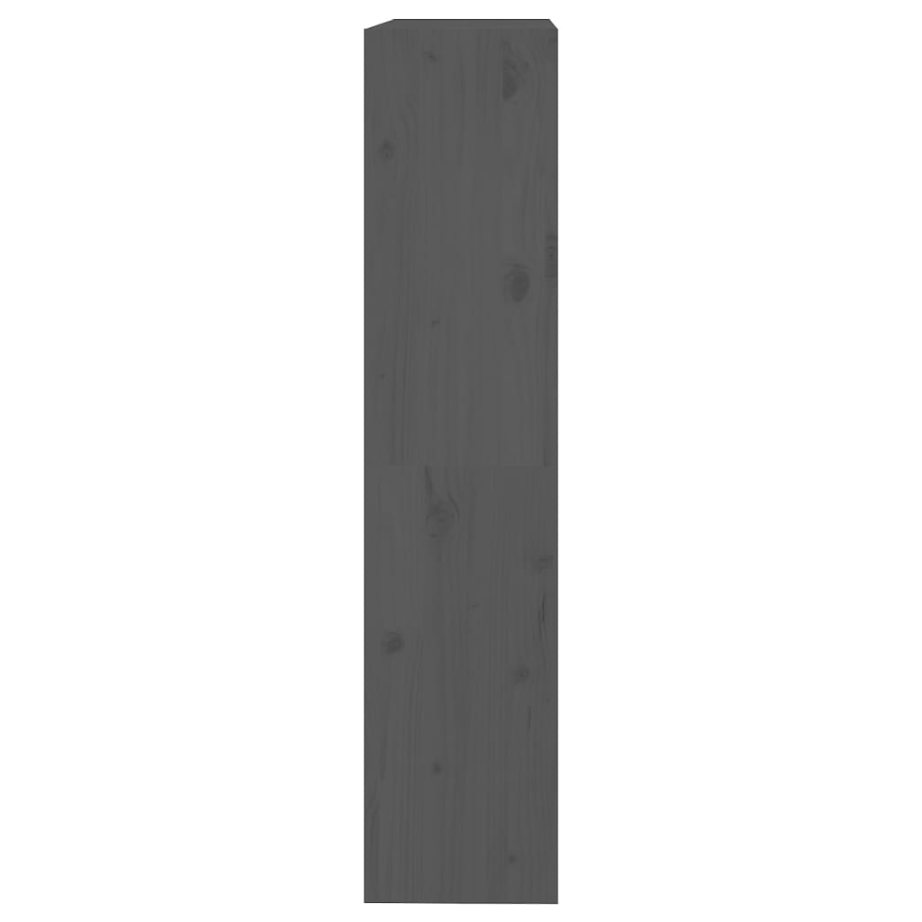 vidaXL Boekenkast/kamerscherm 80x30x135,5 cm massief grenenhout grijs