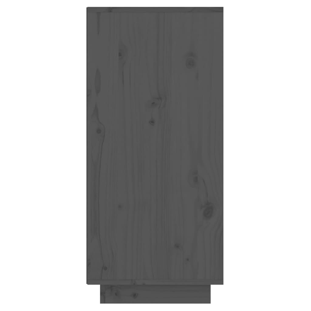 vidaXL Wandkast 60x34x75 cm massief grenenhout grijs