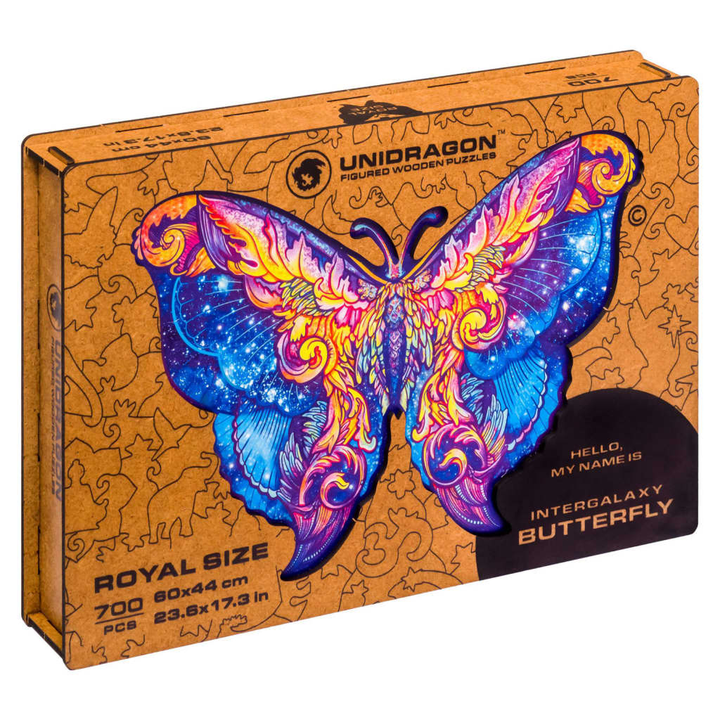 UNIDRAGON Puzzel Intergalaxy Butterfly 700 stukjes royal size 60x44 cm