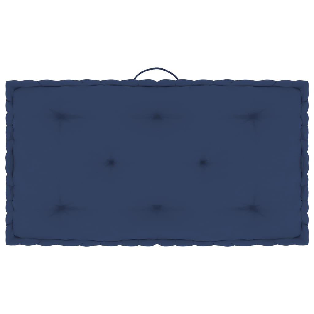 vidaXL Palletvloerkussens 6 st katoen licht marineblauw