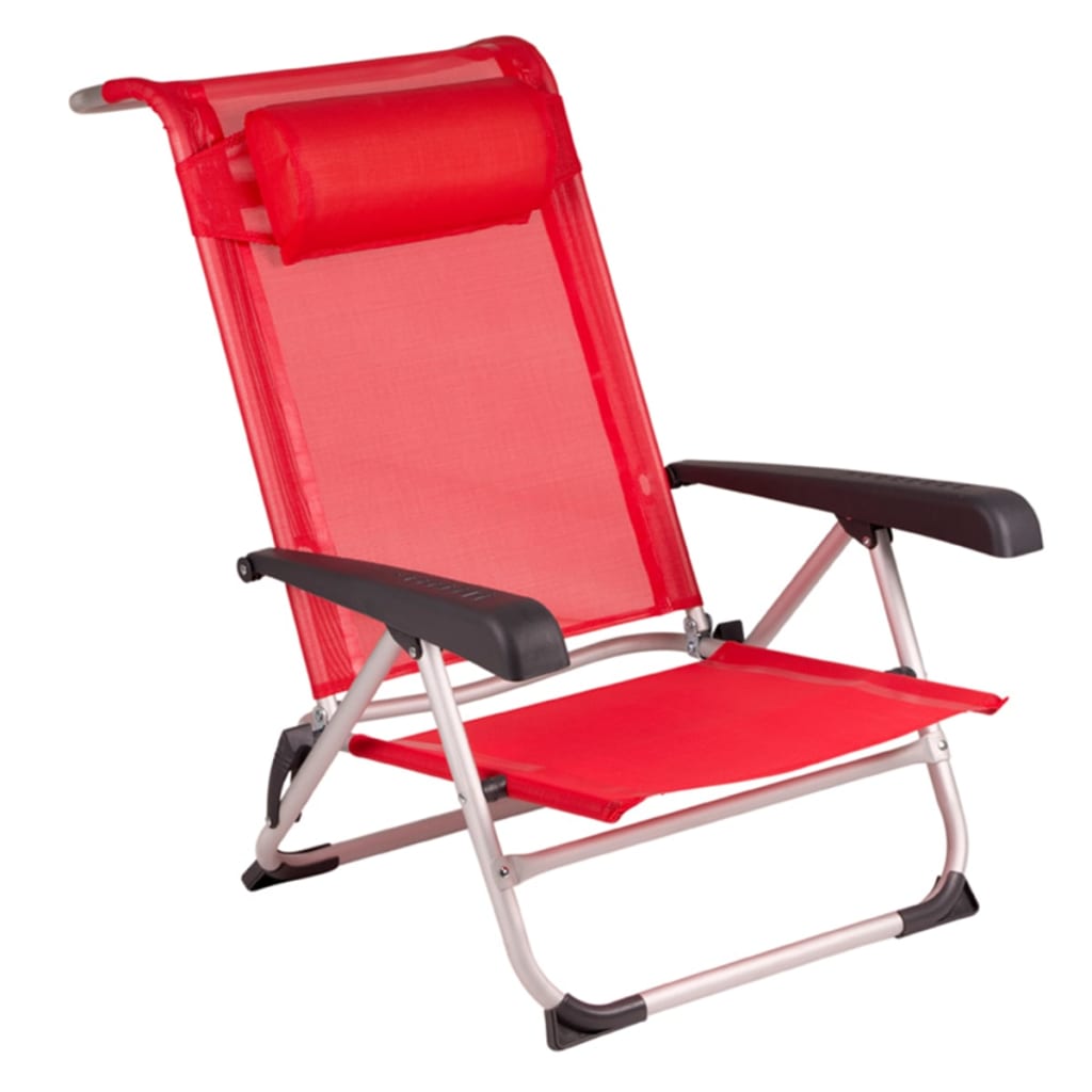 Bo-Camp Strandstoel aluminium rood 1204793