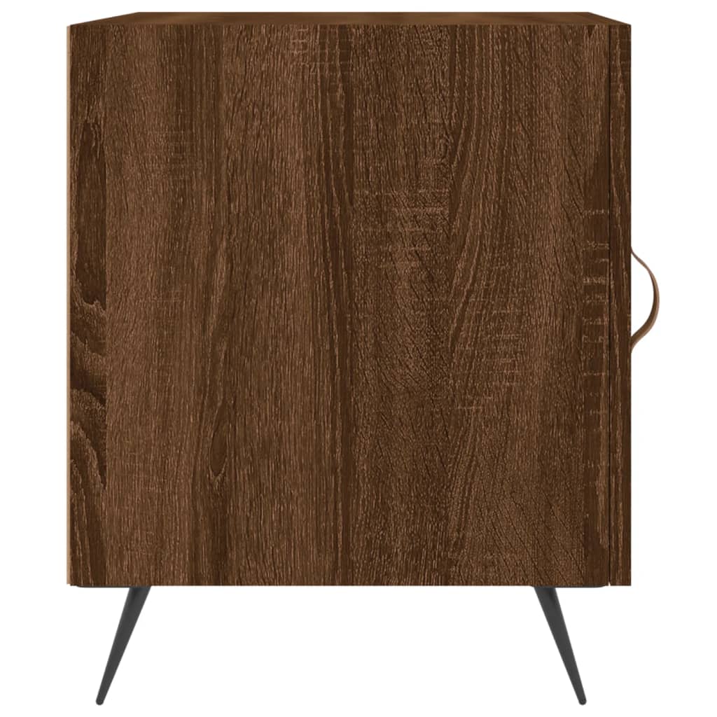 vidaXL Nachtkastje 40x40x50 cm bewerkt hout bruin eikenkleur
