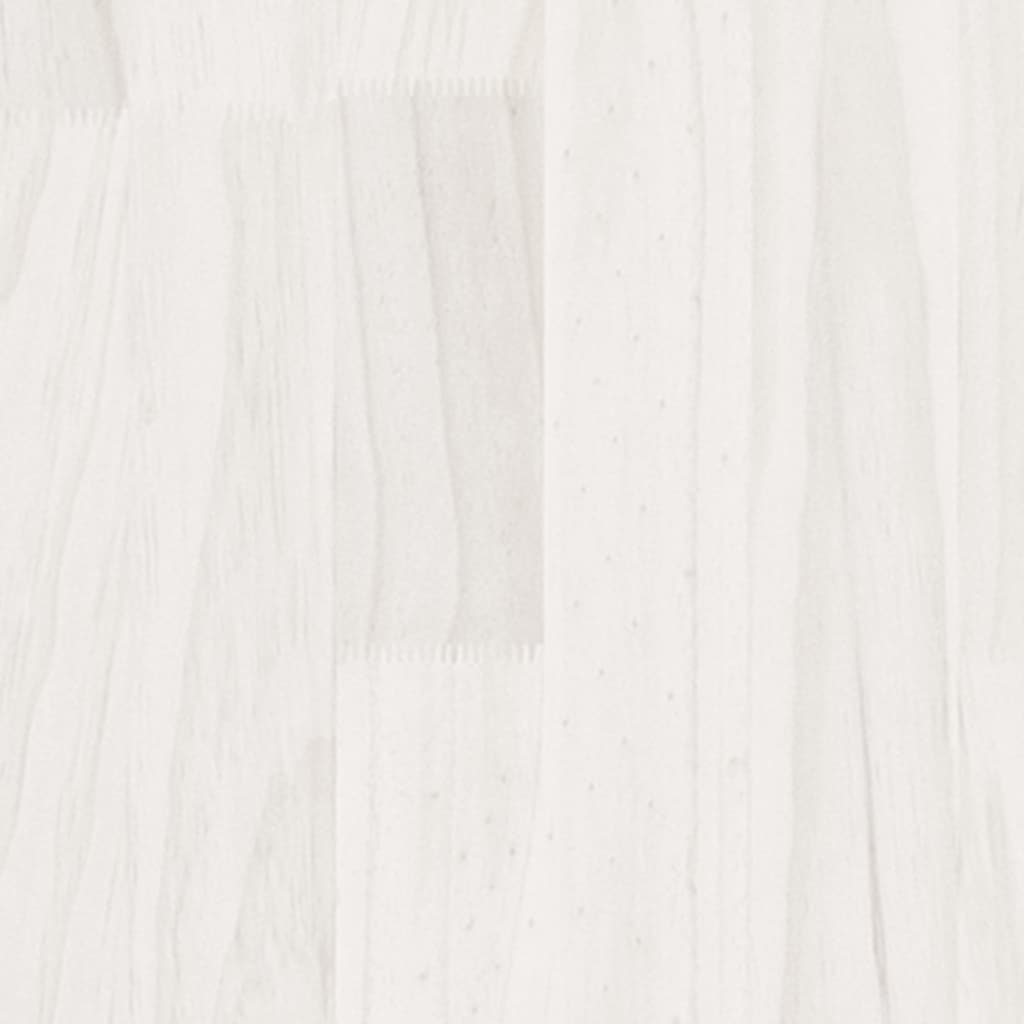 vidaXL Bijzetkast 60x36x65 cm massief grenenhout wit