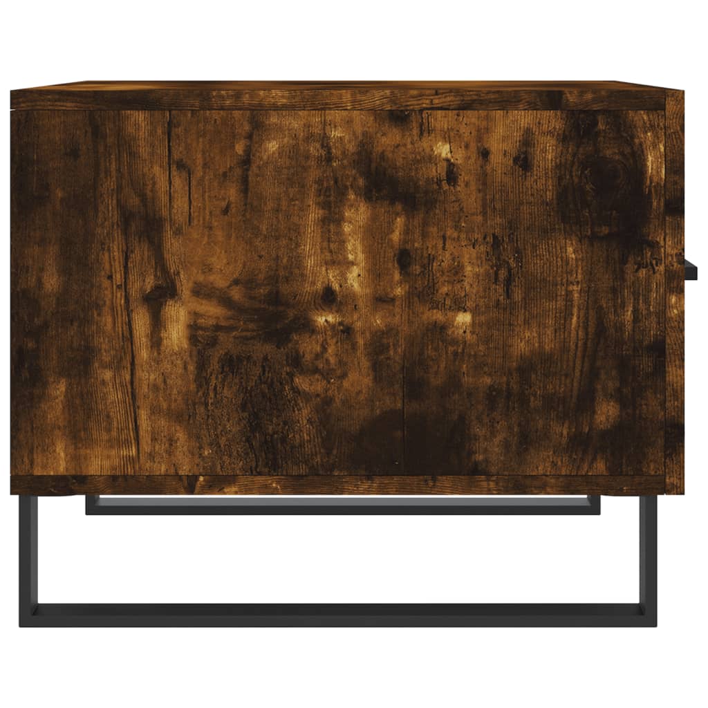 vidaXL Salontafel 50x50x40 cm bewerkt hout gerookt eikenkleurig