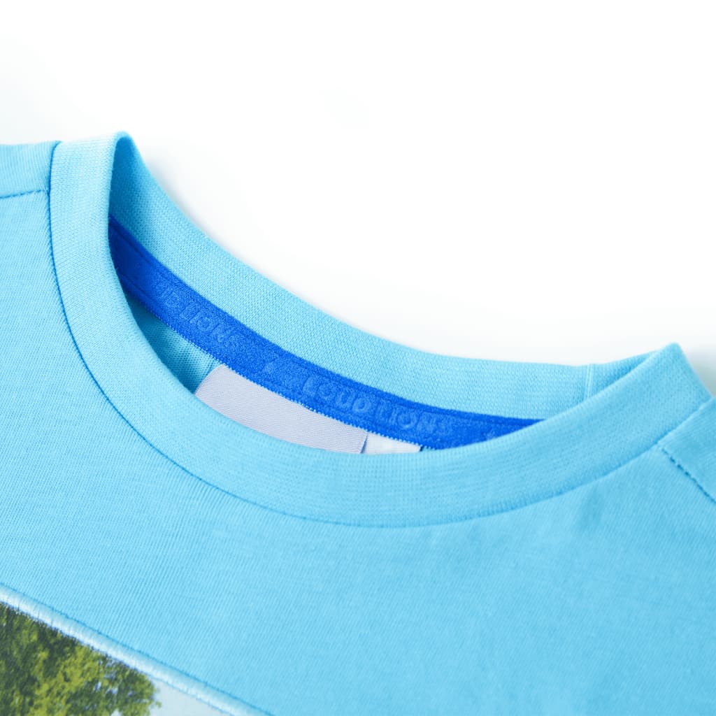 Kindershirt 92 zeeblauw