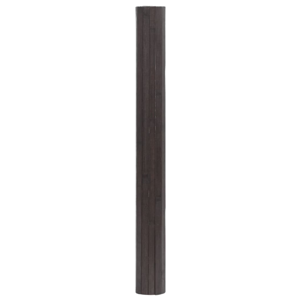 vidaXL Vloerkleed rechthoekig 60x500 cm bamboe donkerbruin