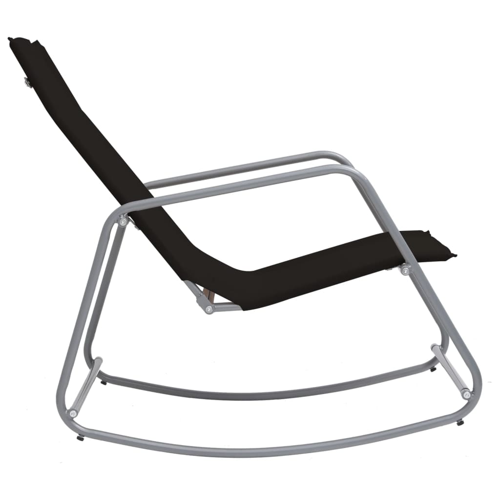 vidaXL Tuinschommelstoel 95x54x85 cm textileen zwart