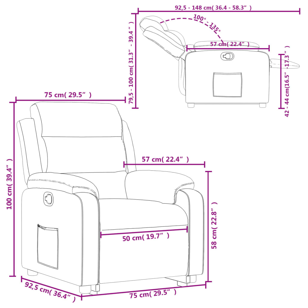 vidaXL Sta-op-stoel verstelbaar fluweel donkergrijs