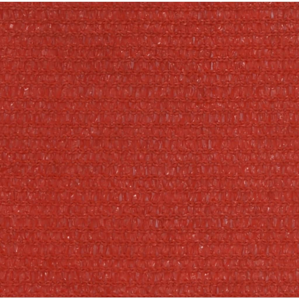 vidaXL Zonnezeil 160 g/m² 5x5 m HDPE rood
