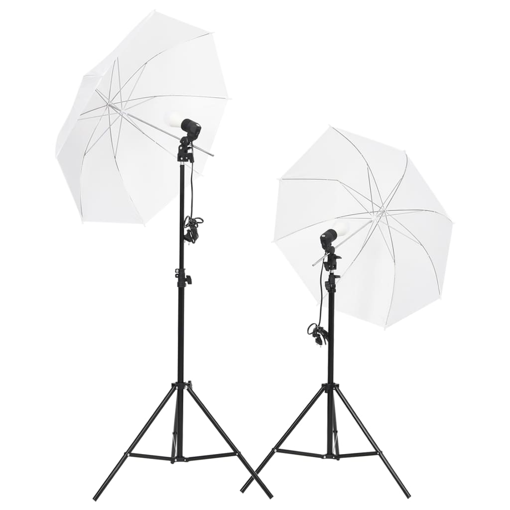 vidaXL Studioverlichtingsset met statieven en paraplu's
