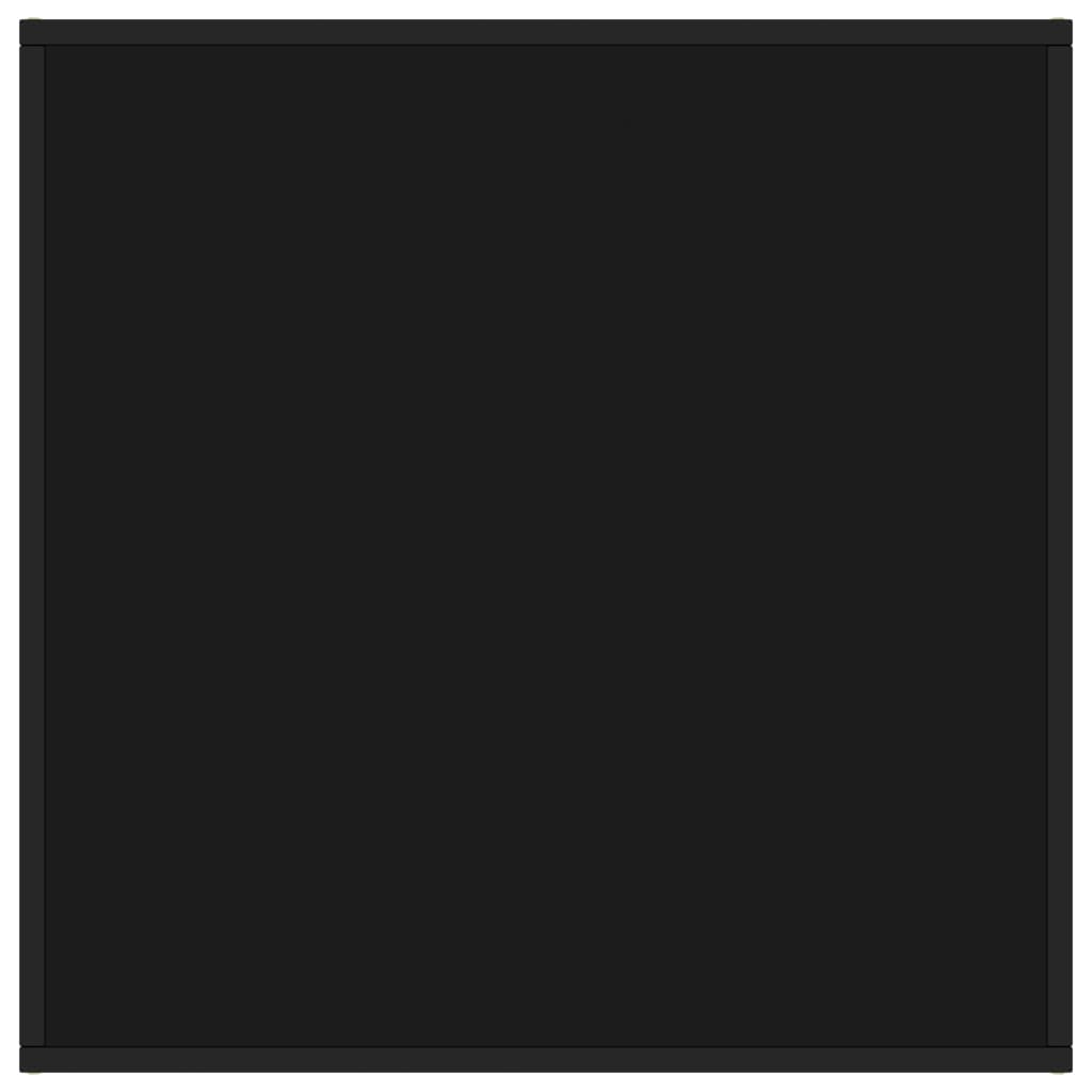 vidaXL Salontafel met zwart glas 80x80x35 cm zwart