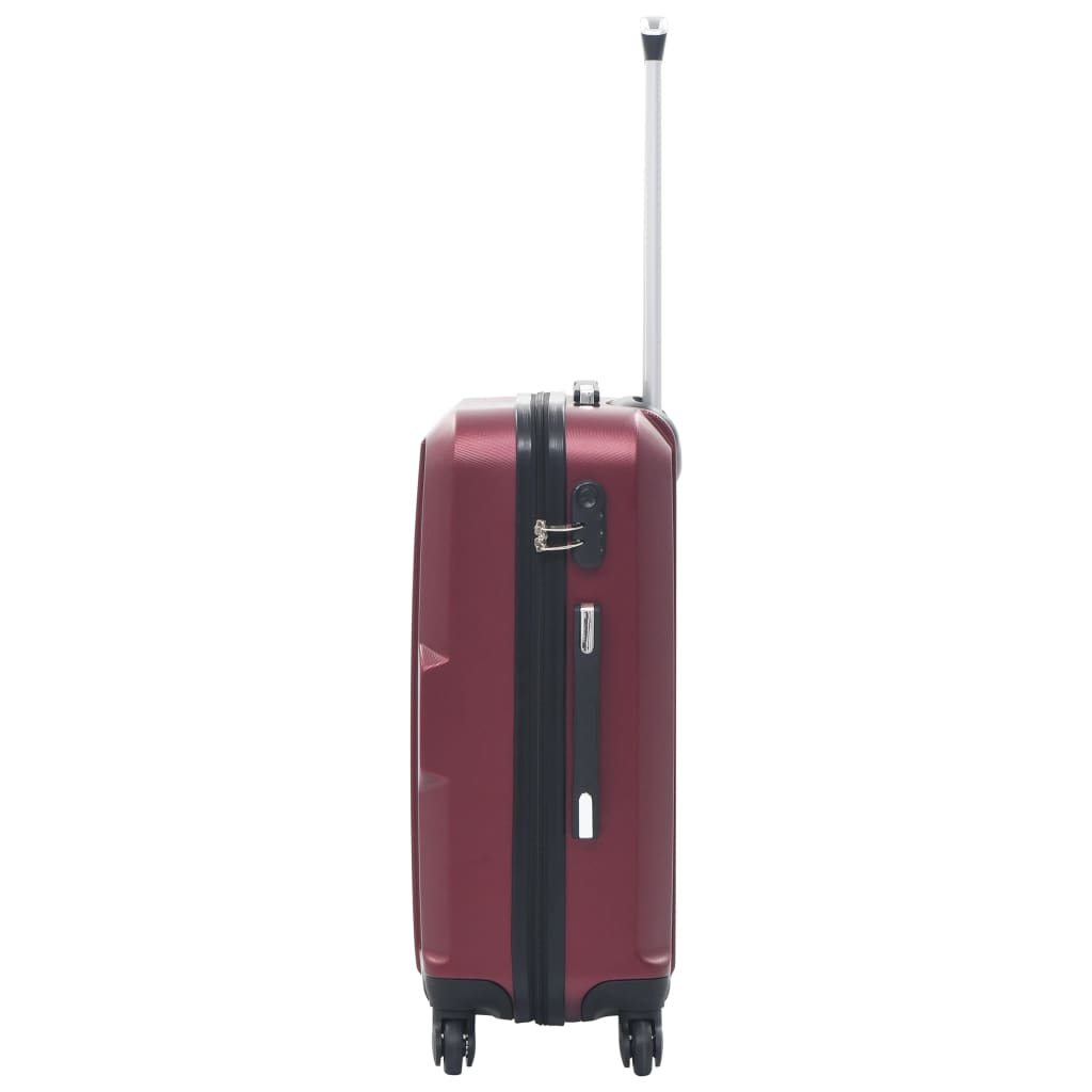 vidaXL 3-delige Harde kofferset ABS wijnrood
