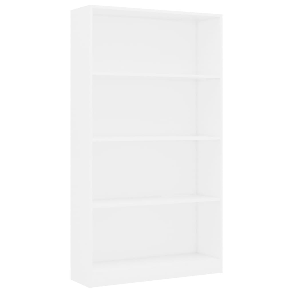 vidaXL Boekenkast met 4 schappen 80x24x142 cm bewerkt hout wit