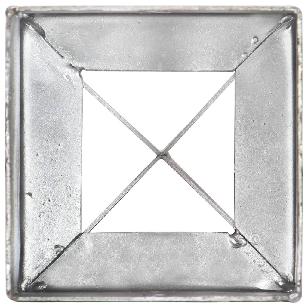 vidaXL Grondpinnen 12 st 10x10x76 cm gegalvaniseerd staal zilverkleurig