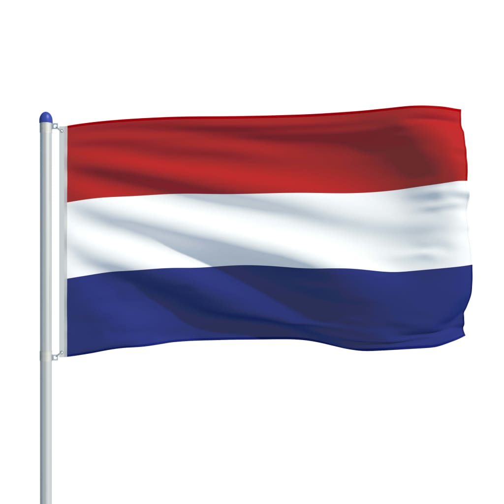 vidaXL Vlag met vlaggenmast Nederland 6 m aluminium