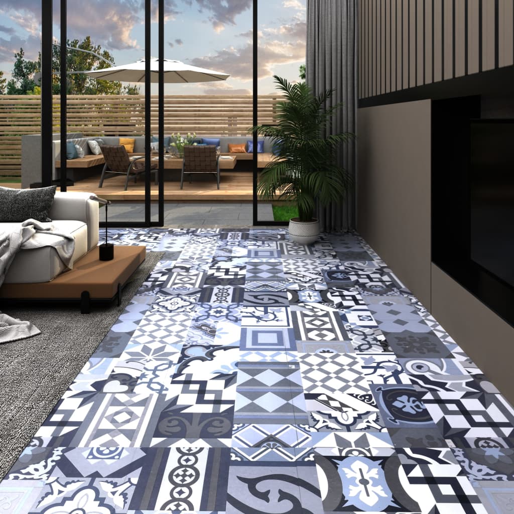 vidaXL Vloerplanken zelfklevend 5,11 m² PVC gekleurd patroon