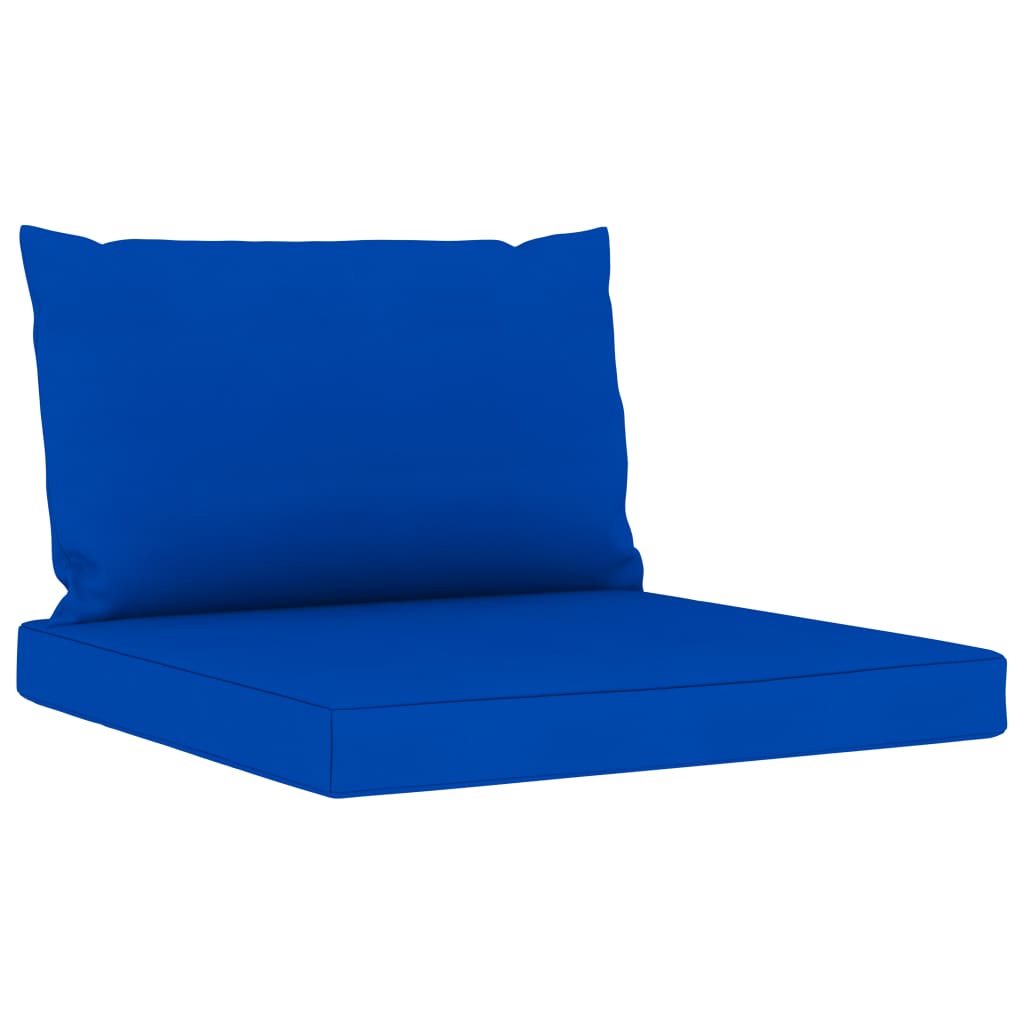 vidaXL 9-delige Loungeset met blauwe kussens