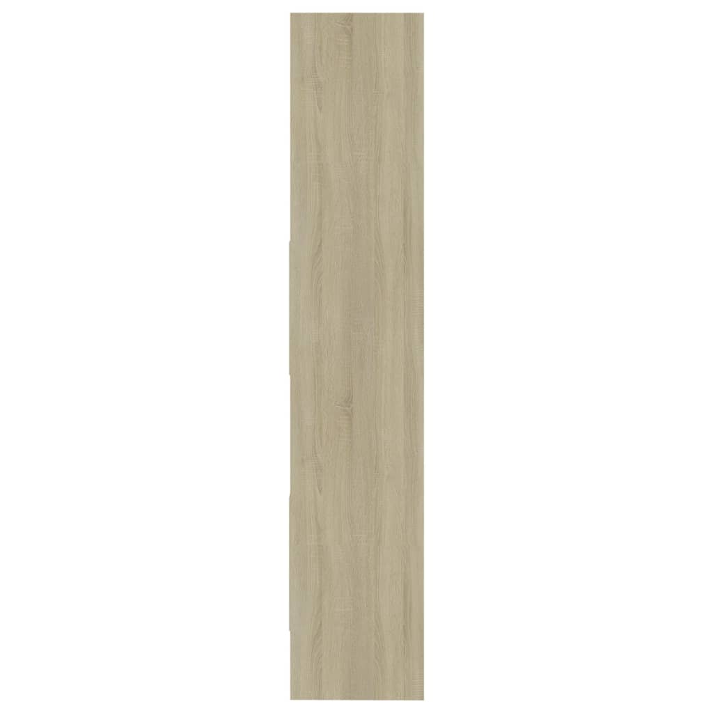vidaXL Boekenkast 40x35x180 cm bewerkt hout wit en sonoma eikenkleurig