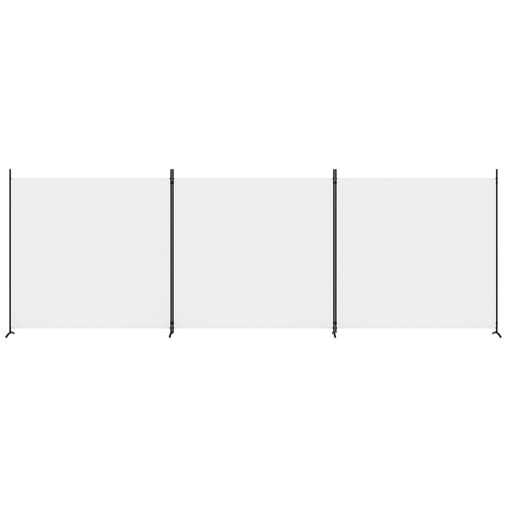 vidaXL Kamerscherm met 3 panelen 525x180 cm stof wit