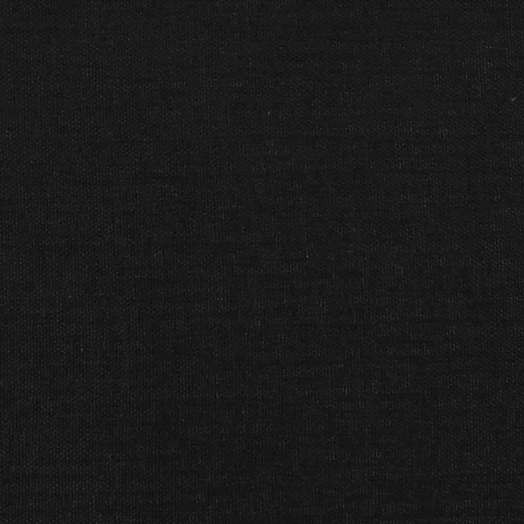 vidaXL Hoofdbord met randen 83x16x118/128 cm stof zwart