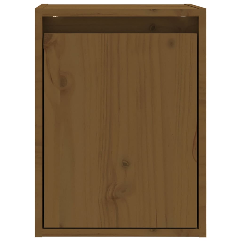 vidaXL Wandkast 30x30x40 cm massief grenenhout honingbruin
