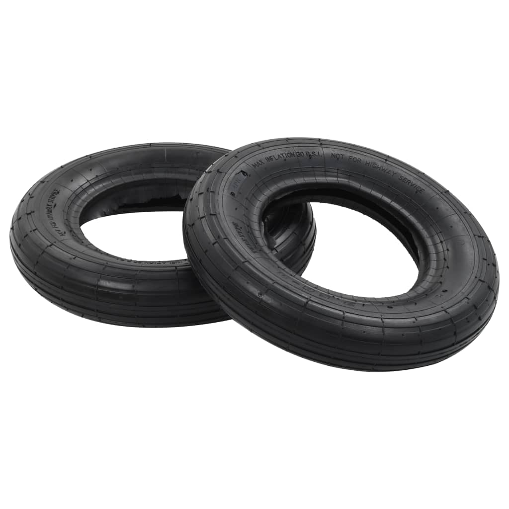 vidaXL 4-delige Kruiwagenbanden- en binnenbandenset 3.50-8 4PR rubber