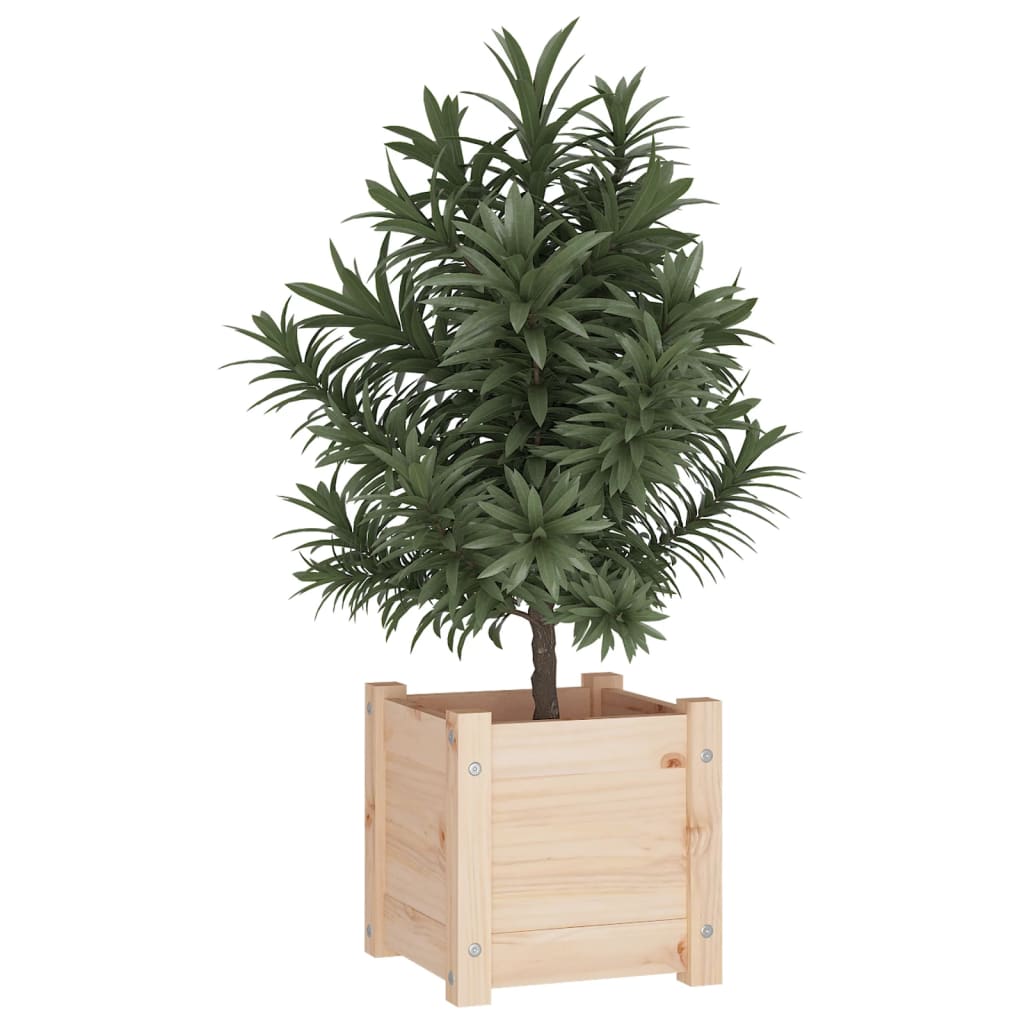vidaXL Plantenbak 31x31x31 cm massief grenenhout