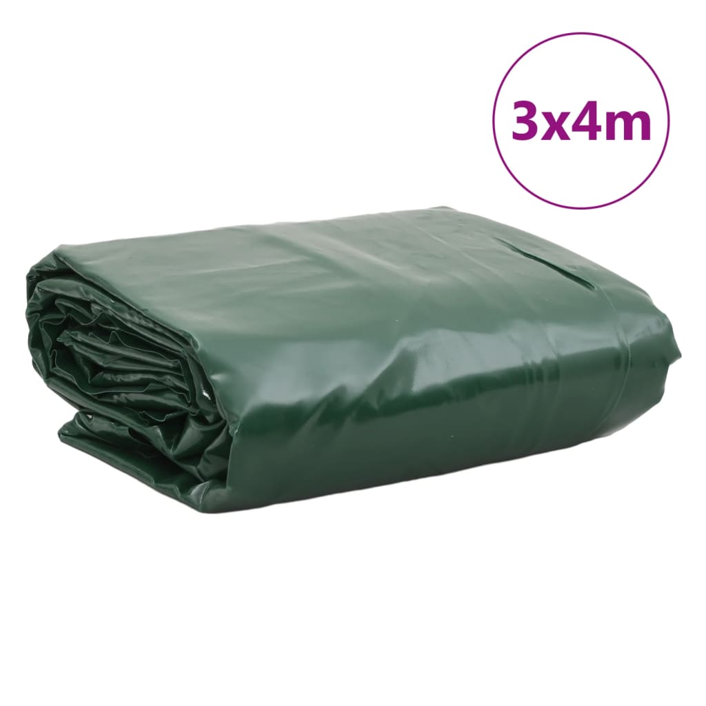 vidaXL Dekzeil 650 g/m² 3x4 m groen