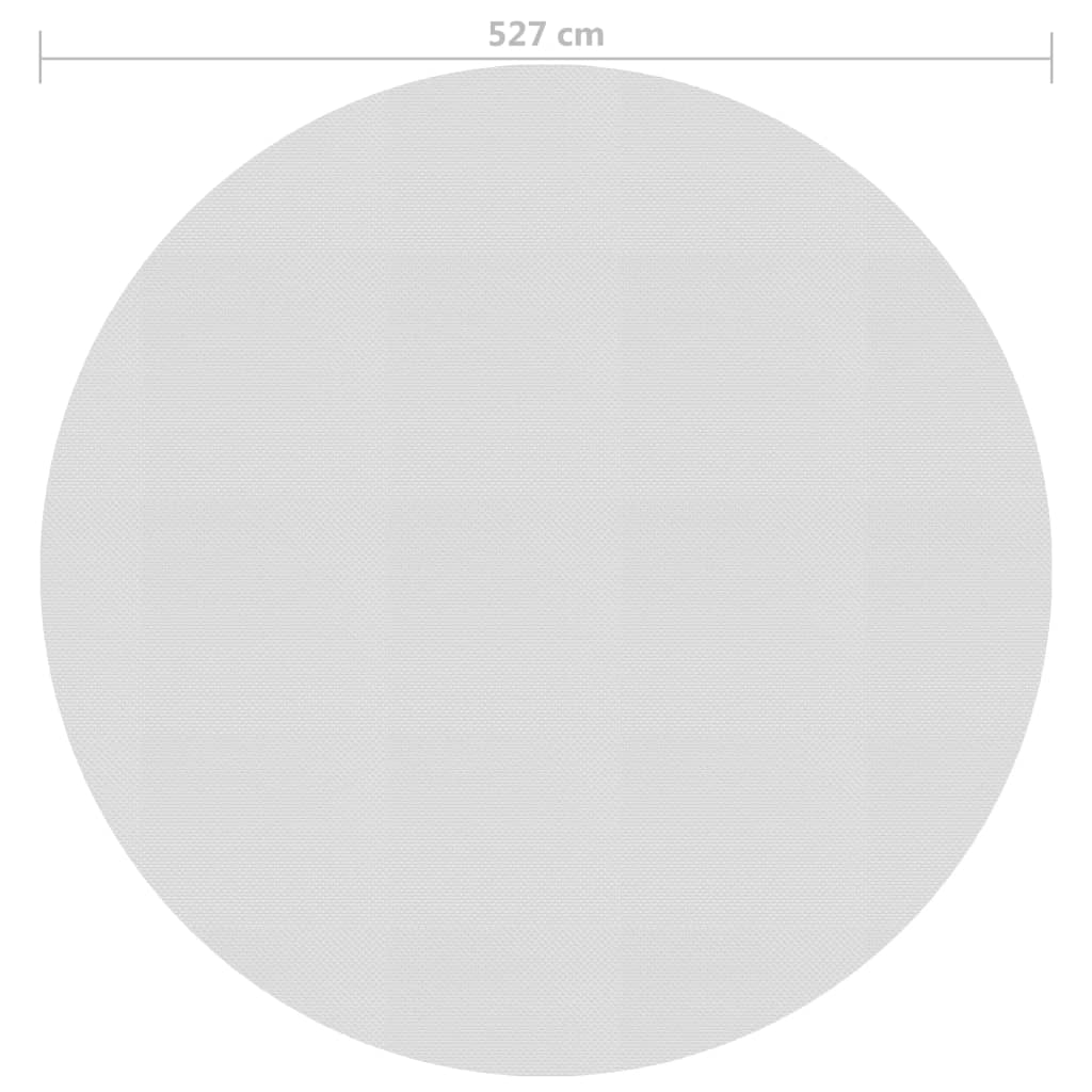 vidaXL Zwembadfolie solar drijvend 527 cm PE grijs