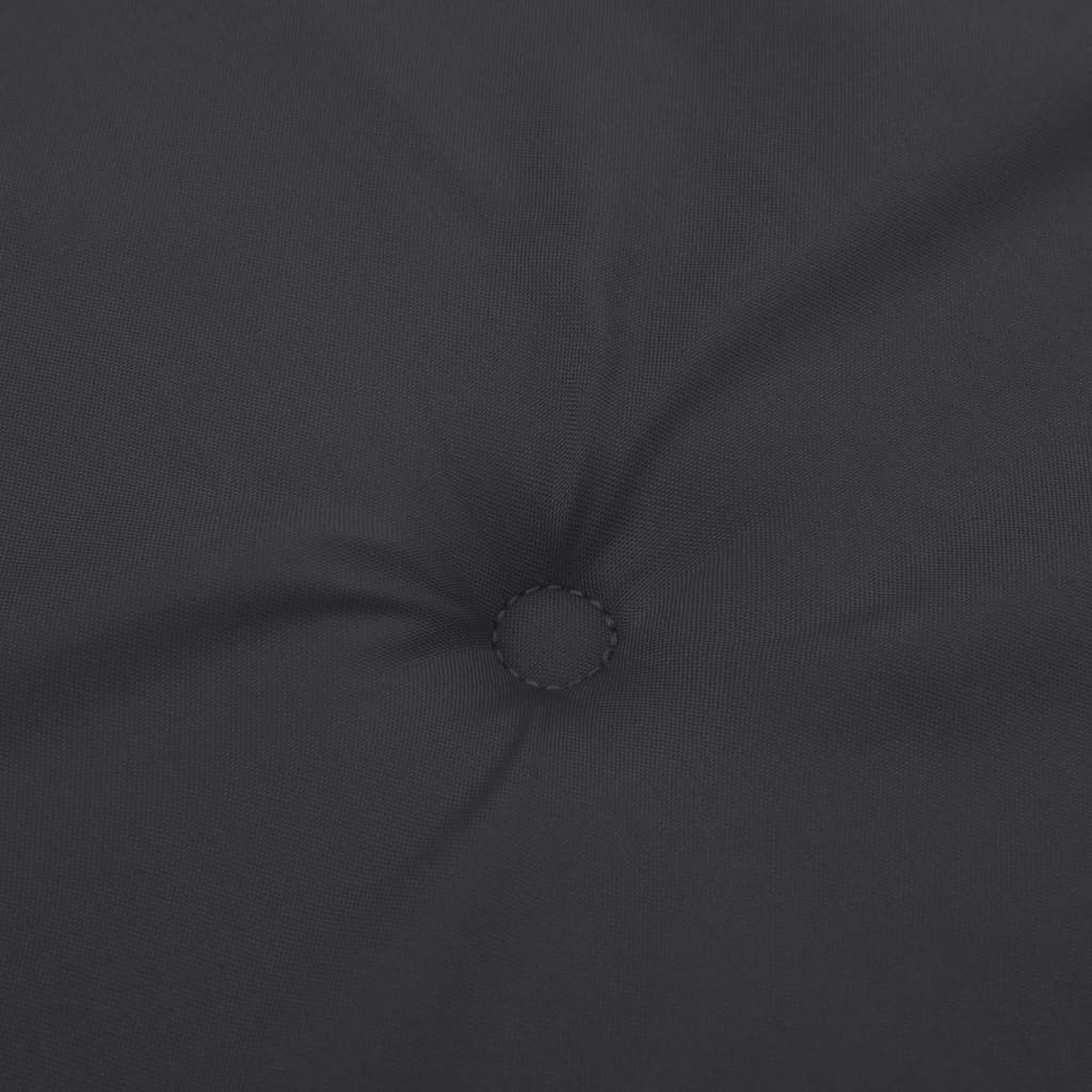 vidaXL Tuinstoelkussens 2 st hoge rug 120x50x3 cm stof zwart