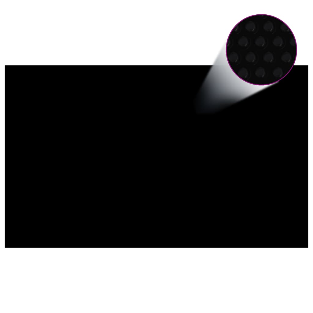 vidaXL Zwembadfolie solar drijvend 1000x600 cm PE zwart en blauw