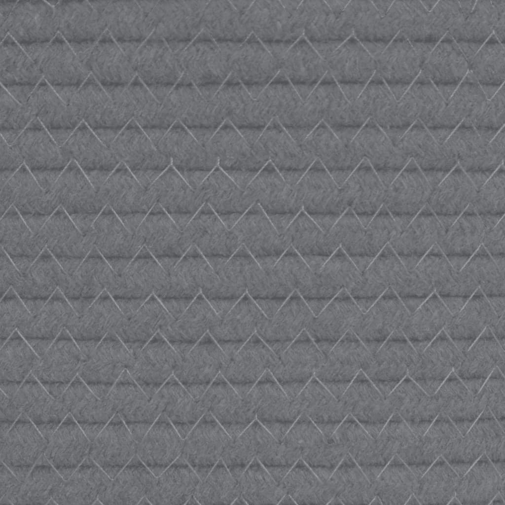 vidaXL Opbergmand Ø 49x65 cm katoen grijs en wit
