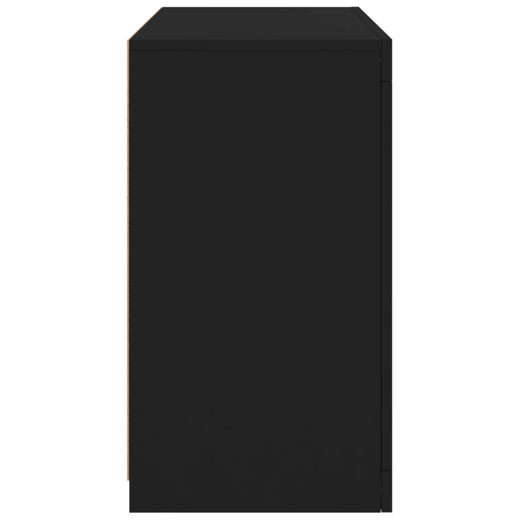 vidaXL Dressoir met LED-verlichting 60,5x37x67 cm zwart