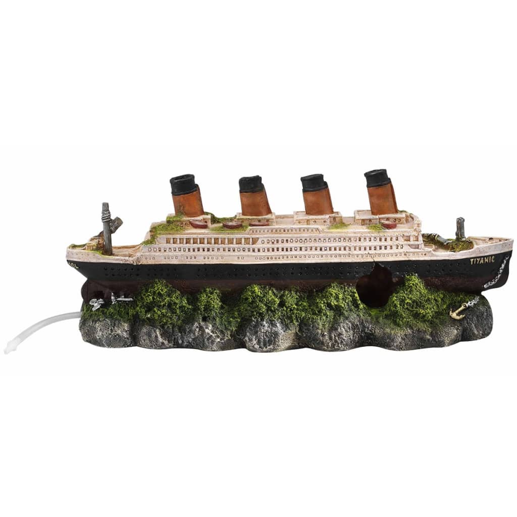 Aqua d'ella Scheepswrak Titanic met luchtsteen 39x11x17 cm 234/237601