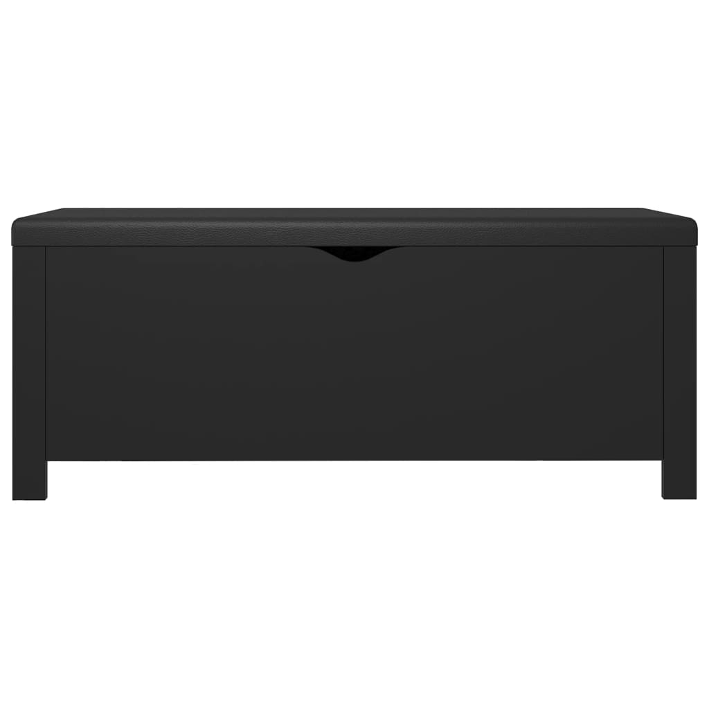 vidaXL Opbergbox met kussen 105x40x45 cm spaanplaat zwart