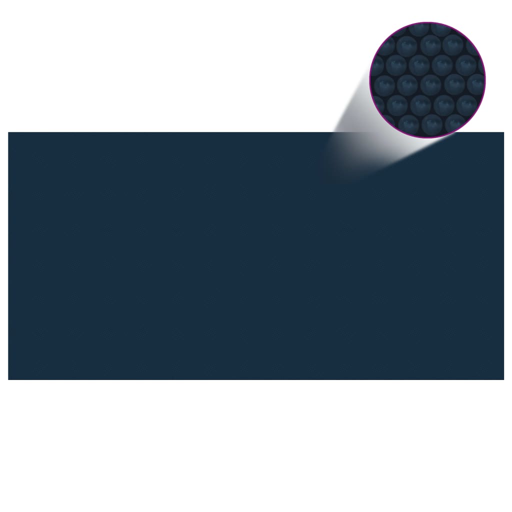 vidaXL Zwembadfolie solar drijvend 488x244 cm PE zwart en blauw