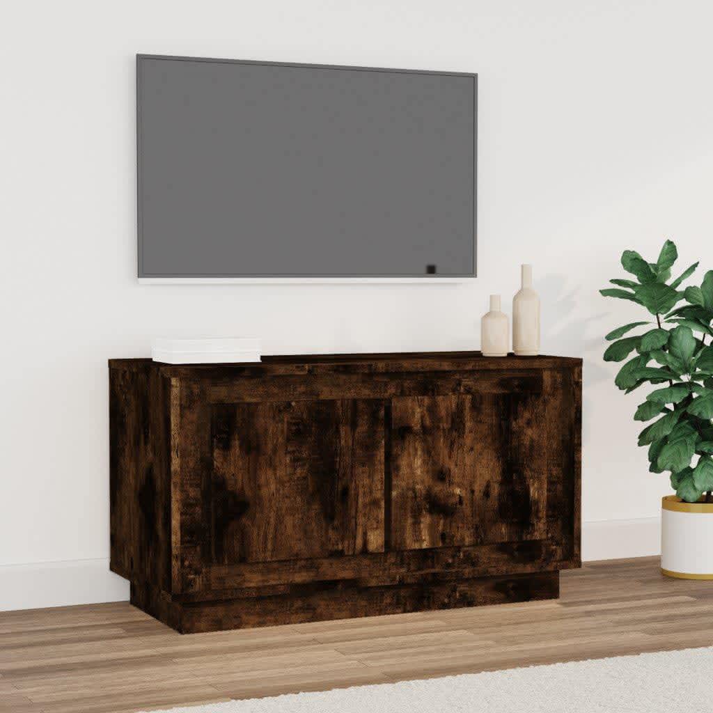 vidaXL Tv-meubel 80x35x45 cm bewerkt hout gerookt eikenkleurig