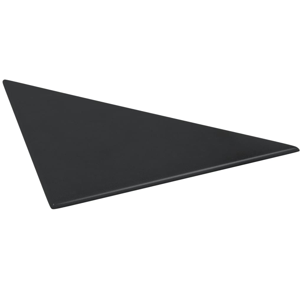 vidaXL Wandpanelen 12 st 0,54 m² 30x30 cm kunstleer zwart