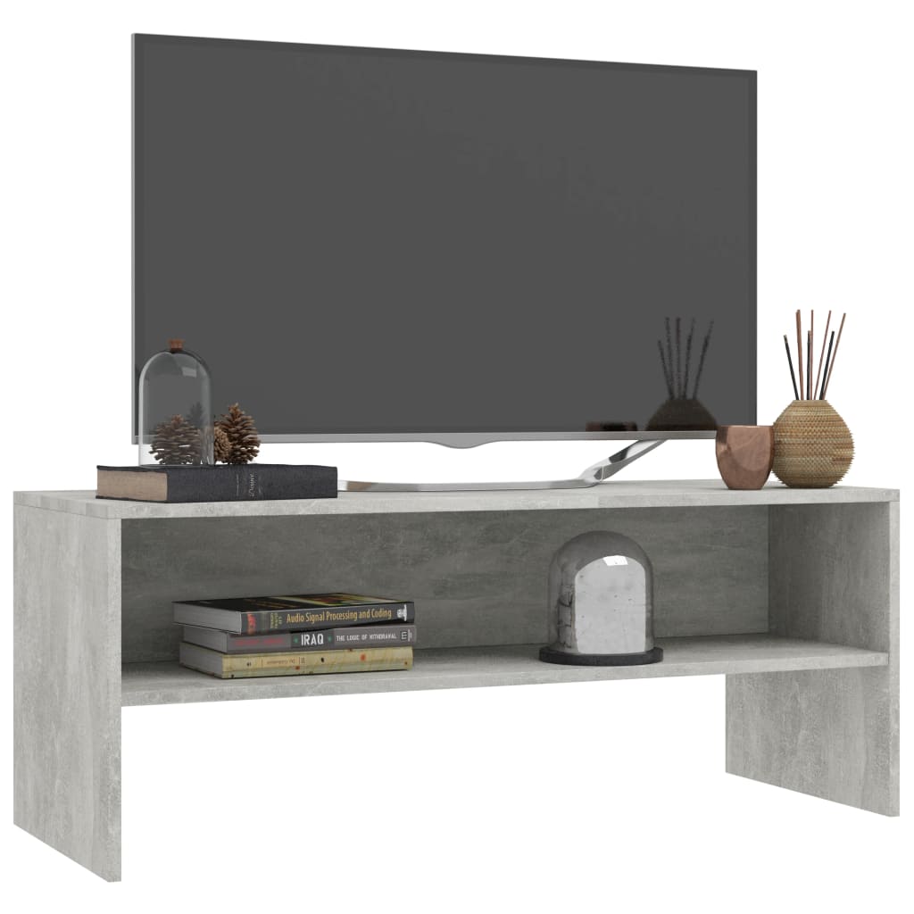 vidaXL Tv-meubel 100x40x40 cm bewerkt hout betongrijs