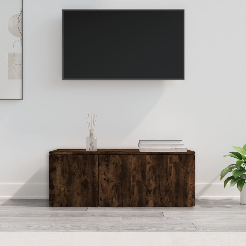 vidaXL Tv-meubel 80x34x30 cm bewerkt hout gerookt eikenkleurig