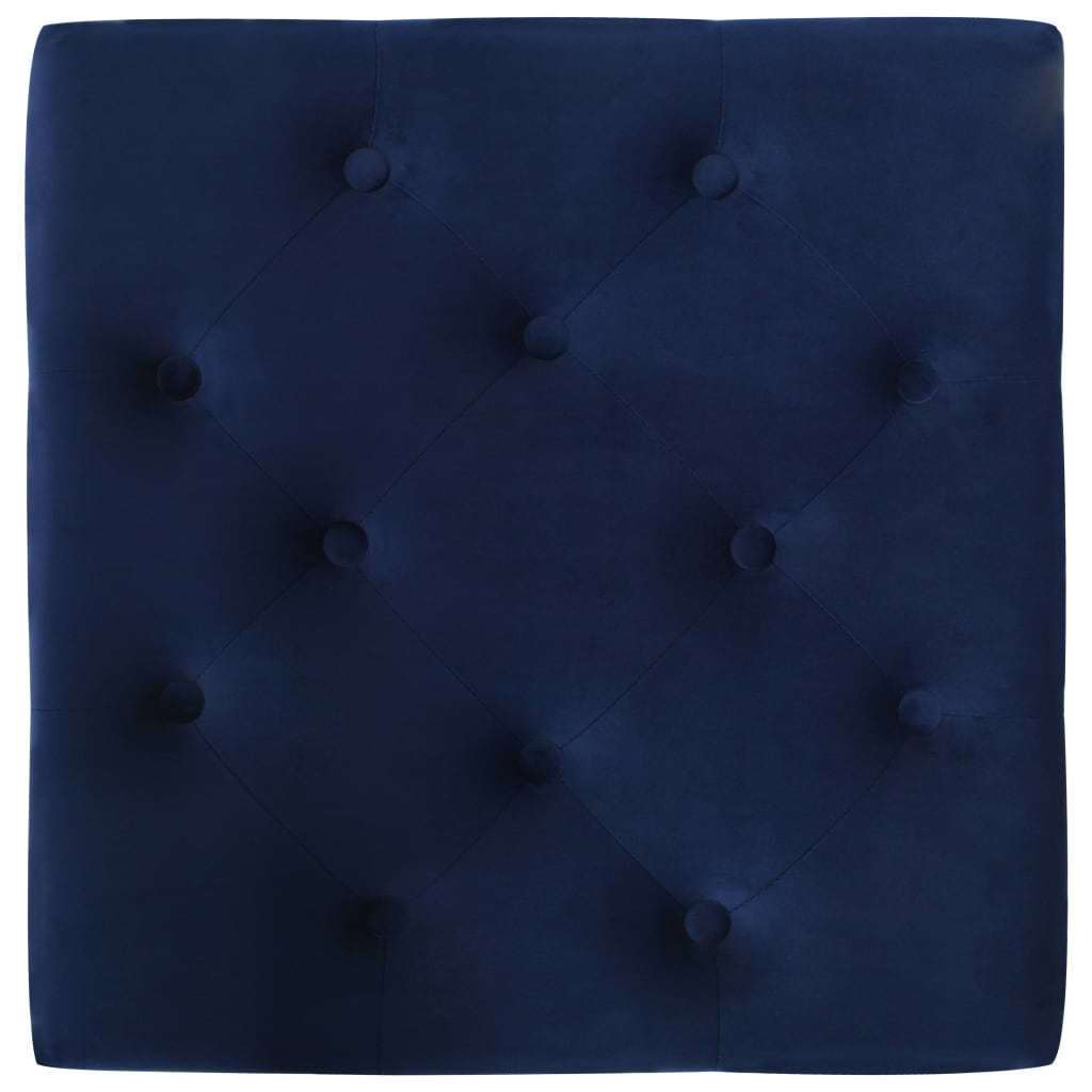 vidaXL Kruk 60x60x36 cm fluweel marineblauw