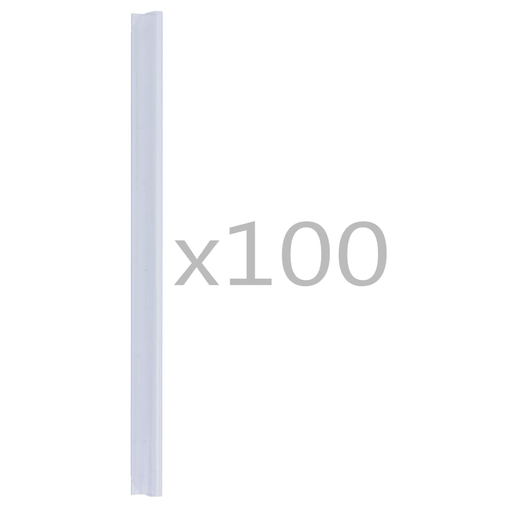 vidaXL 100 st Schuttingstrookklemmen PVC transparant