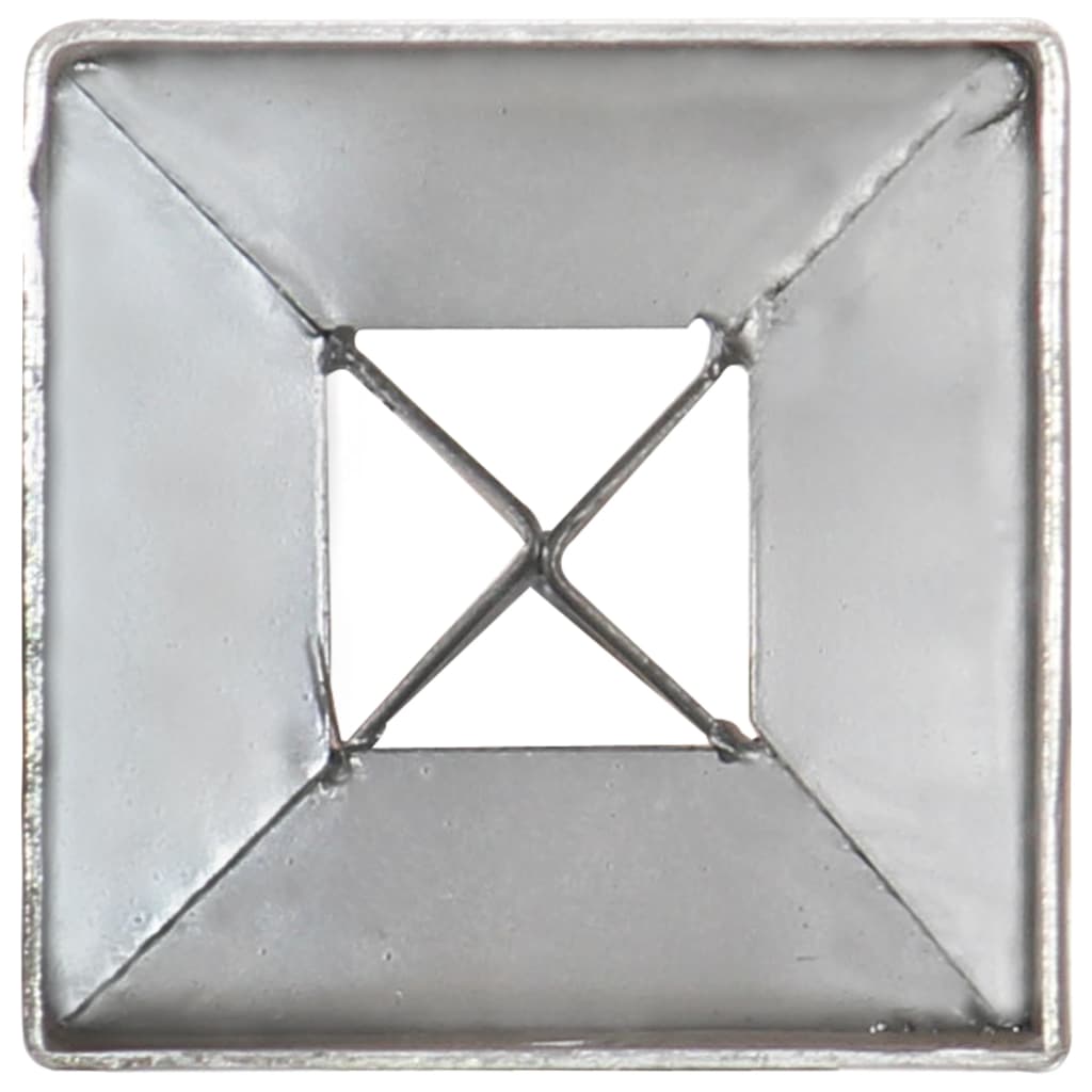 vidaXL Grondpinnen 12 st 7x7x90 cm gegalvaniseerd staal zilverkleurig