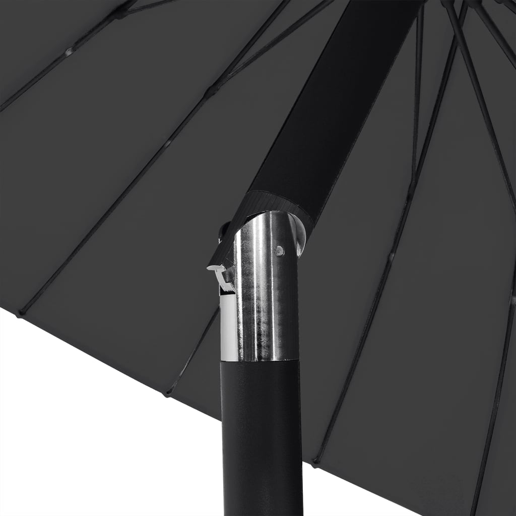 vidaXL Parasol met aluminium paal 270 cm zwart